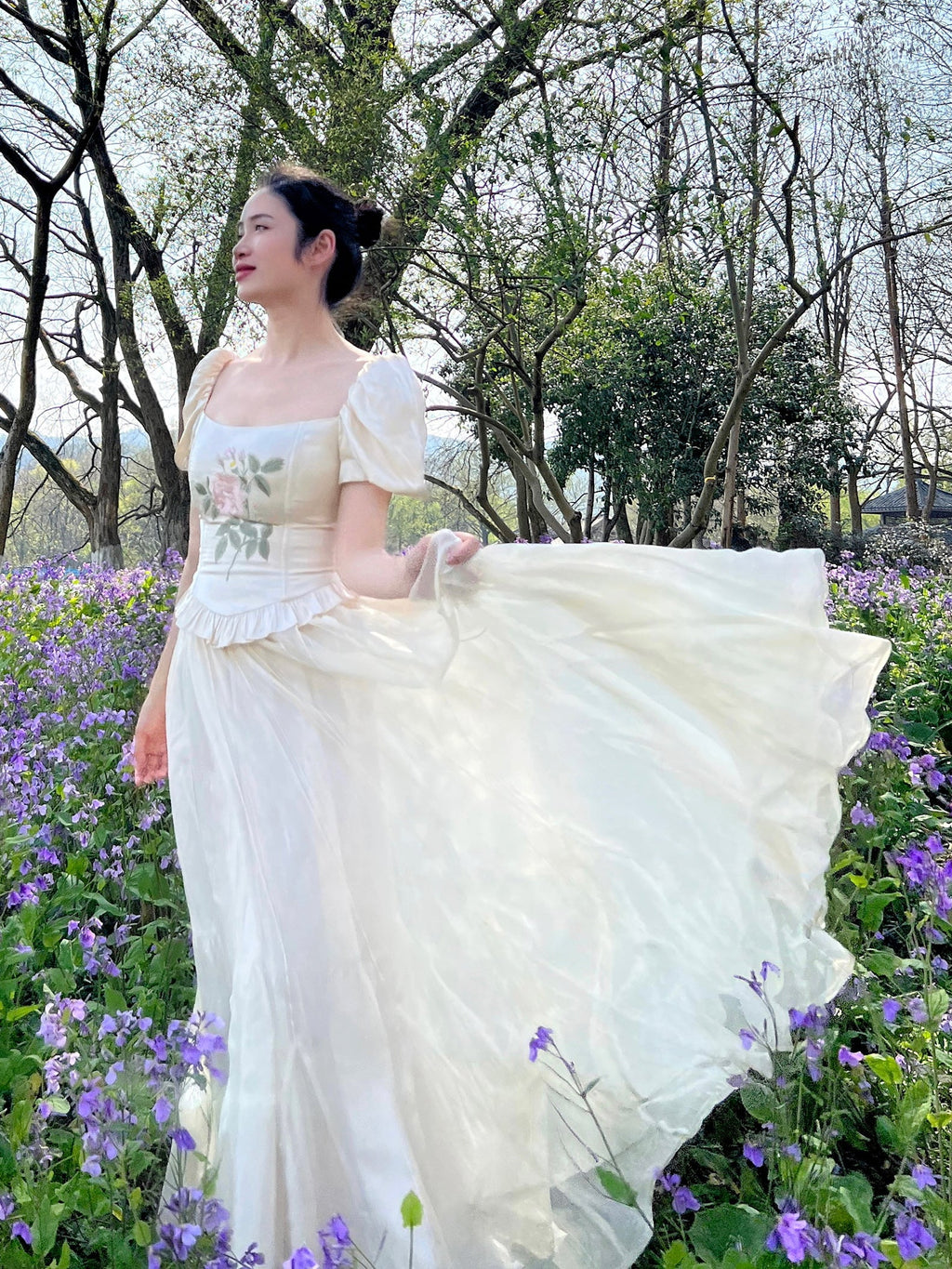 High-Waisted Fairy Chiffon Maxi Skirt