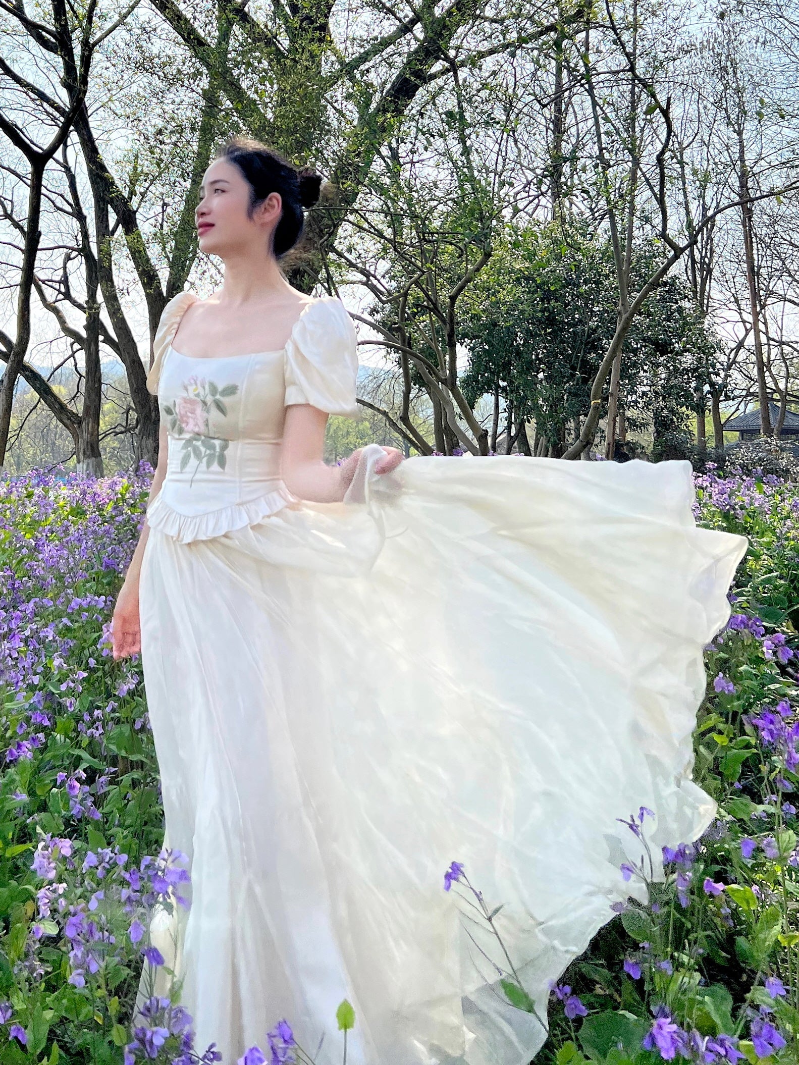 High-Waisted Fairy Chiffon Maxi Skirt