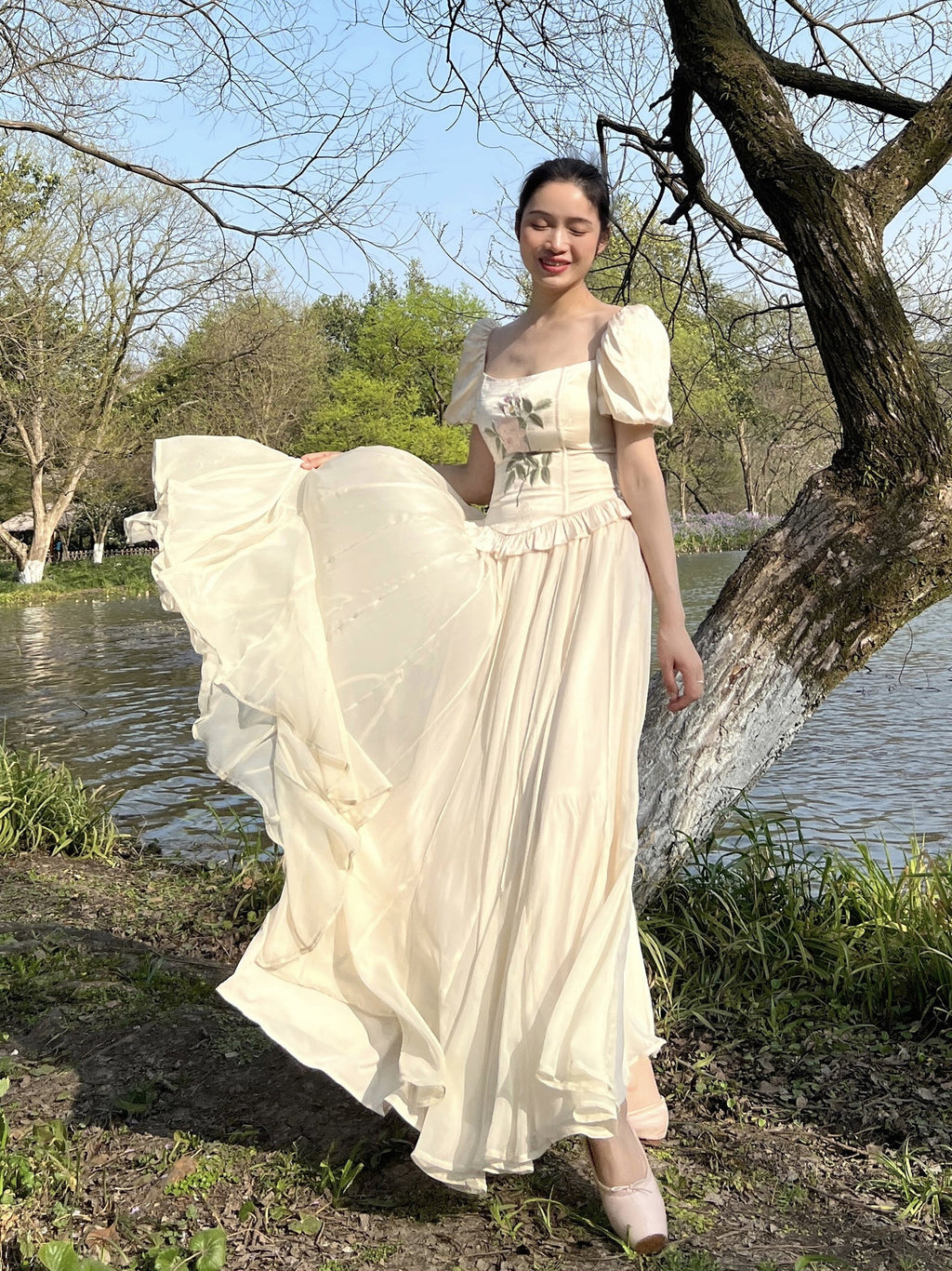 High-Waisted Fairy Chiffon Maxi Skirt