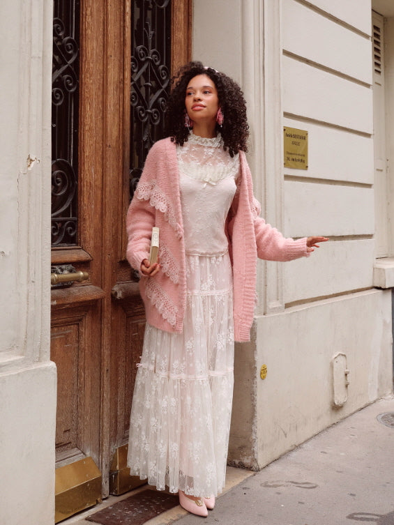 Victorian Lace Ruffle Top & Skirt