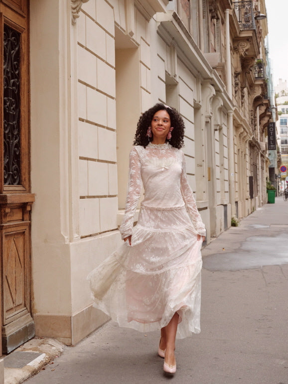 Victorian Lace Ruffle Top & Skirt