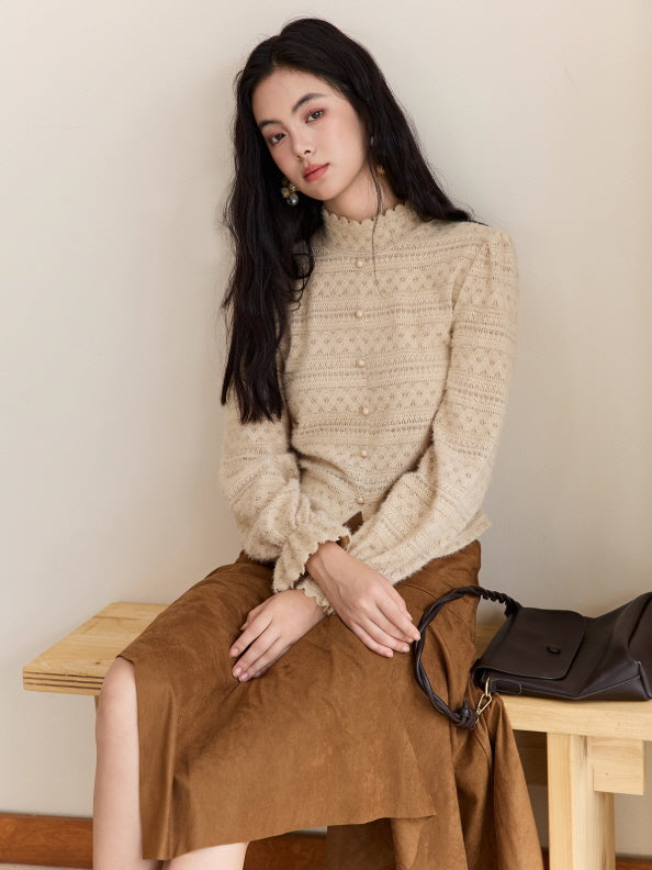 Classic Brown Asymmetrical Skirt