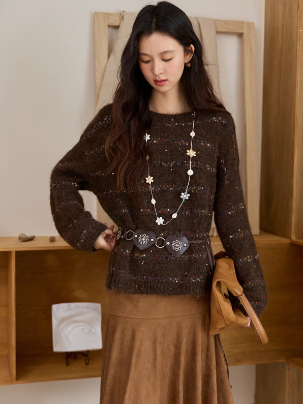 Classic Brown Asymmetrical Skirt