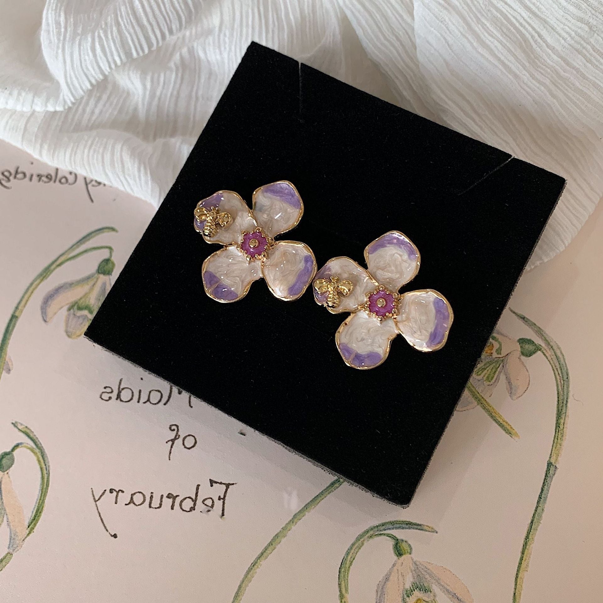 Fairycore Flower Ear Pins