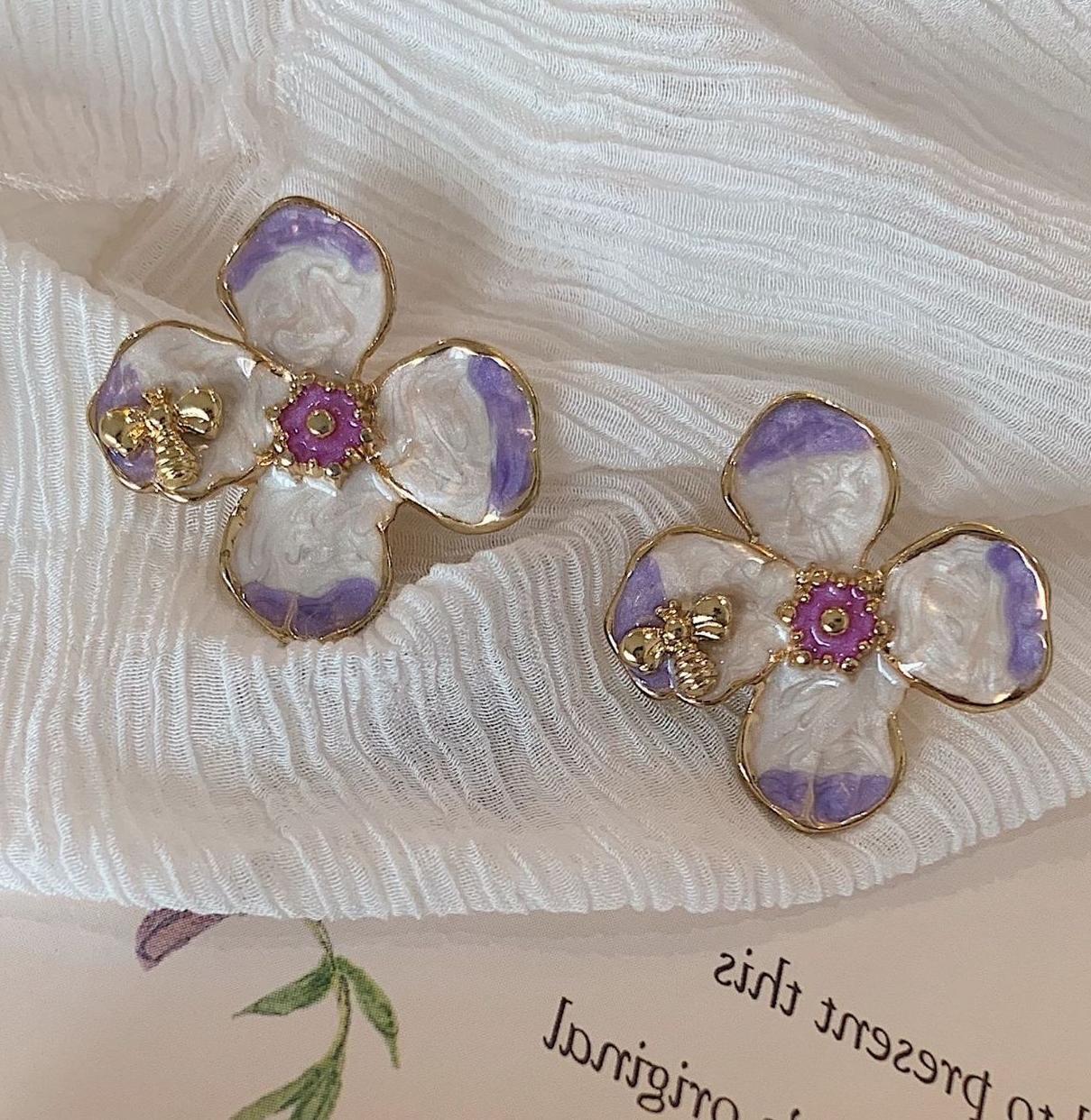 Fairycore Flower Ear Pins