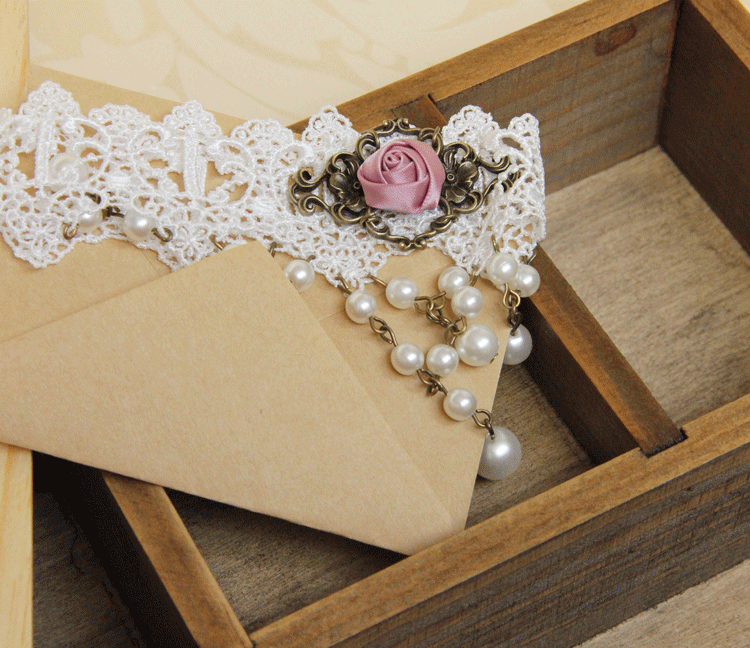 Vintage Style Lace Rose Choker