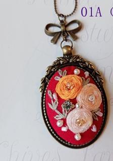 Handmade Cottagecore Embroidery Retro Necklace