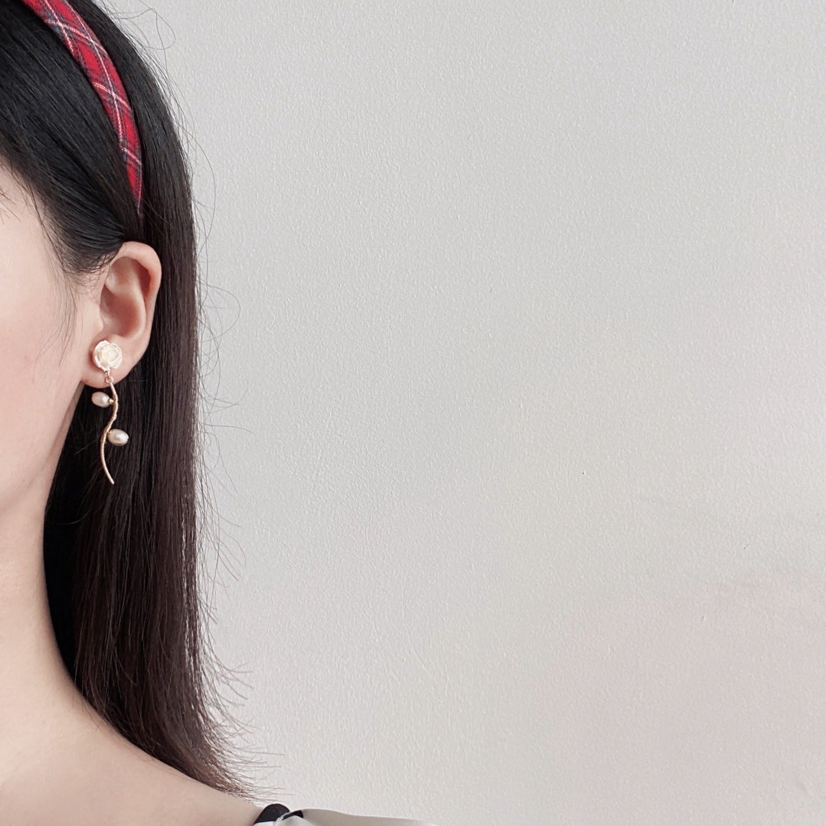 Vintage Style Rose Ear Pins