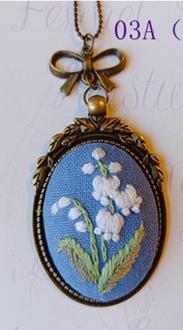 Handmade Cottagecore Embroidery Retro Necklace