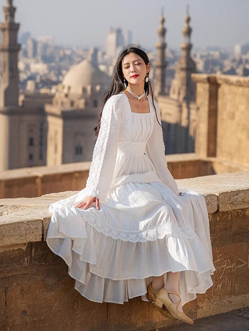 Style Dreamy Prairie White Dress
