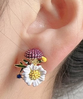 Cottagecore Flower Ear Pins