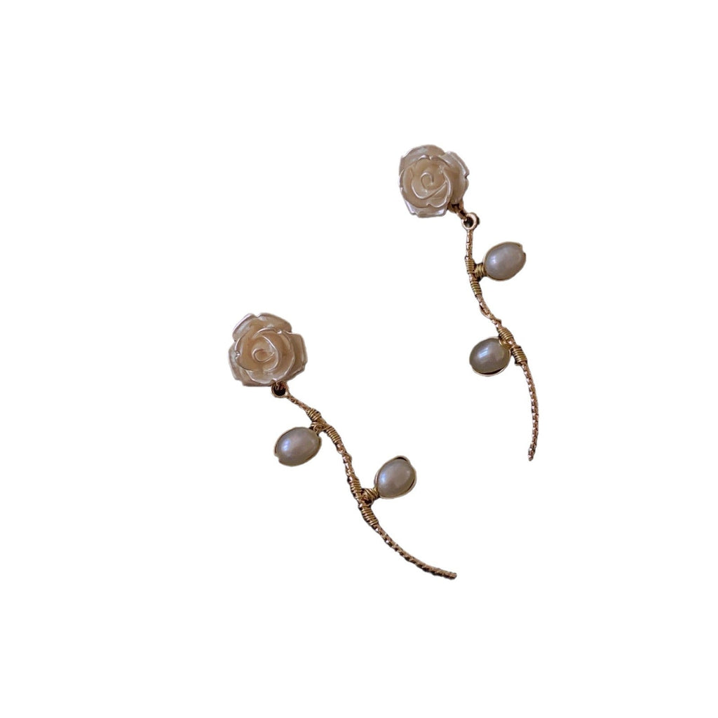 Vintage Style Rose Ear Pins