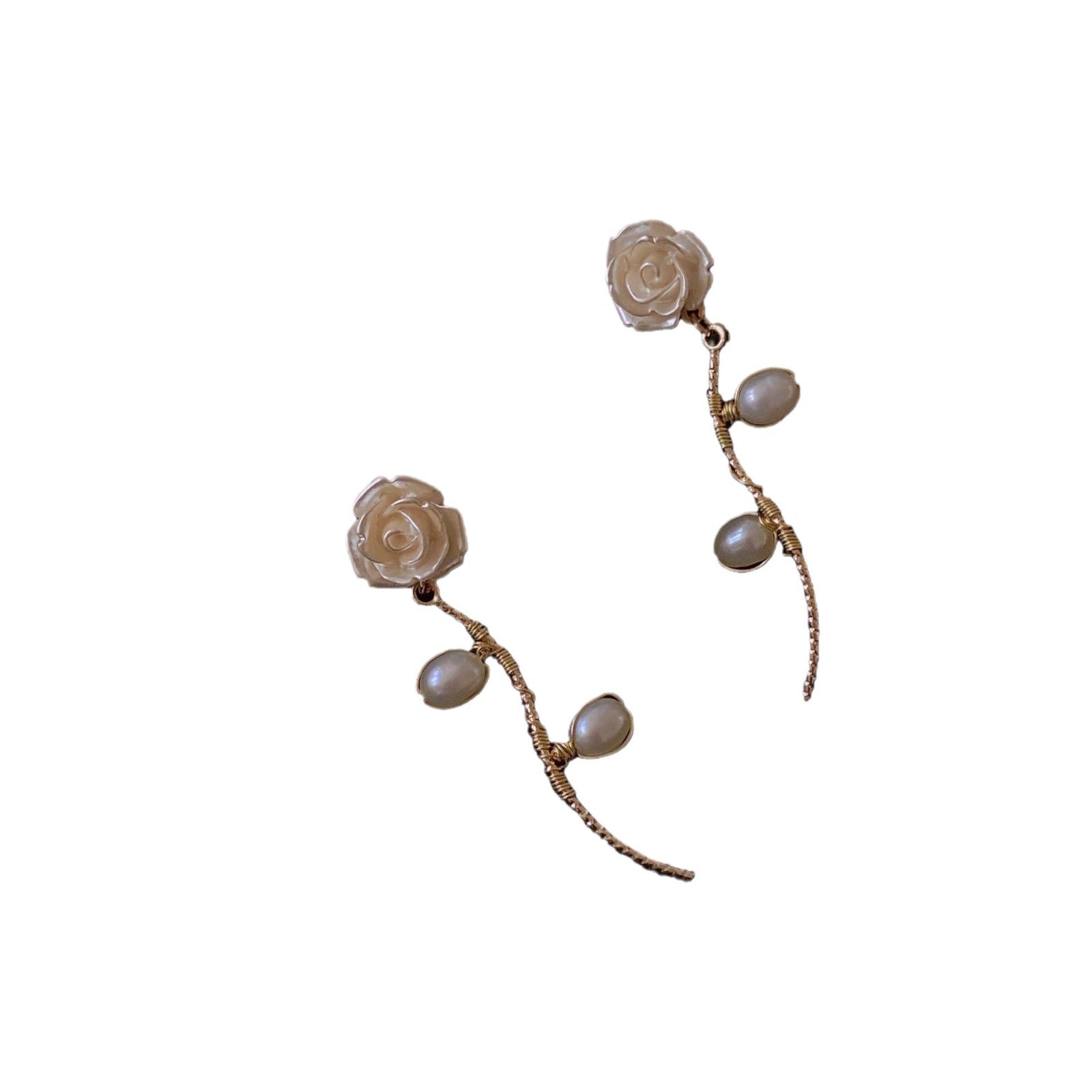 Vintage Style Rose Ear Pins