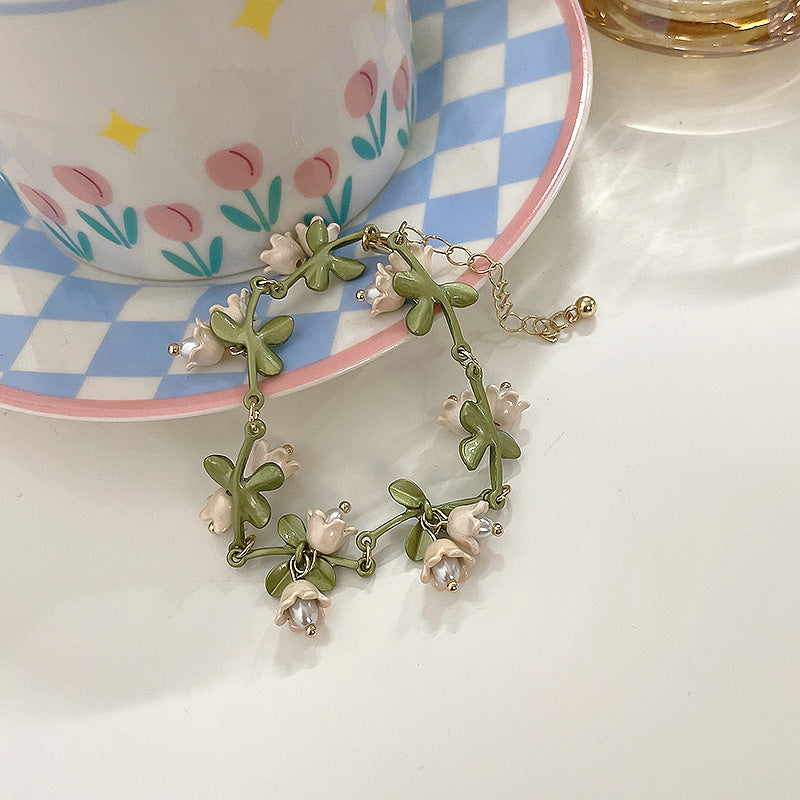 Cottagecore Lily of the Valley Bracelet Earring