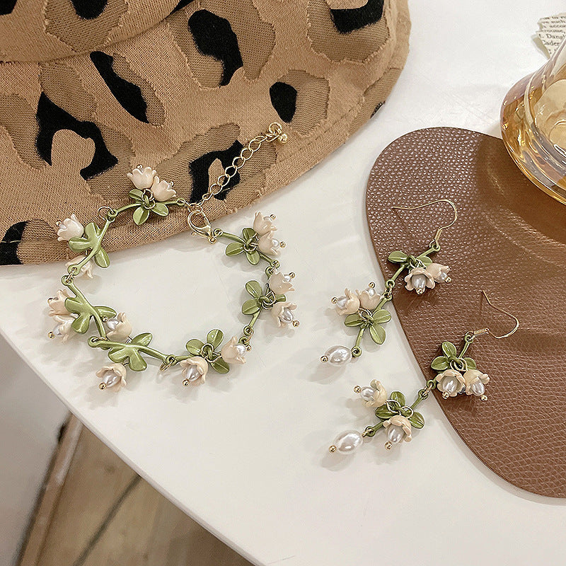 Cottagecore Lily of the Valley Bracelet Earring